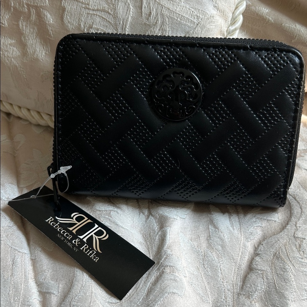 948. Rebecca & Rifka Black Quilted Women's Wallet